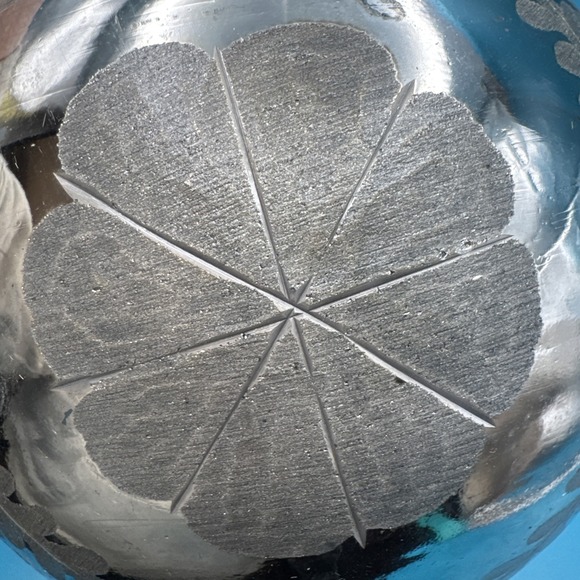 Pottery Barn Etched‎ Mercury Glass Ball Christmas Tree Ornament 6" Large New - Picture 6 of 6